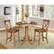 International Concepts Round 36 in Round Extension Dining Table with 2 Stools, Distressed Oak, 36 in W, 48 in L, 35.3 in H K42-36RXT-6B-S6132-2 - alternate 2